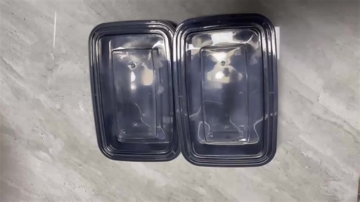 Disposable Plastic Takeaway Container Clamshell Go Box Eco Friendly Microwavable Transparent Black Lunch Bento Boxes Fruit