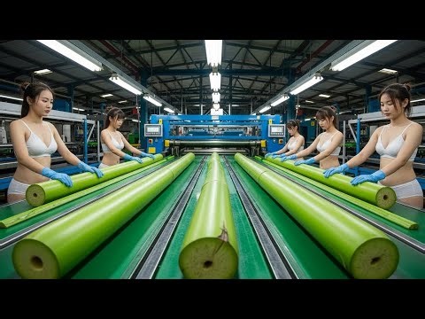 Inside the Largest High-Tech Banana Stem Factory You've Never Seen Before (Full Process)