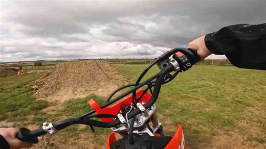 Testing new dirt bikes on the backyard track