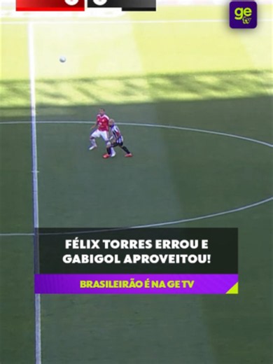 Gabigol marca contra o Internacional: gol em falha de Félix Torres