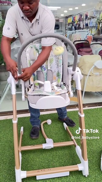 3 in 1 Electric Baby Swing N=135,000 Baby High Chair, Infant Dining Booster Seat, Multifunction Highchair for Toddlers Available in grey 2 cute toys can be disassembled when not needed 3 positions footstool adjustment to meet baby’s postures The waterproof PU leather cushion only requires a clean, damp cloth to wipe off stains Invisible 2-wheeled design make it easier and more convenient for you to move it around Baby swing has 12 music and 5nature music built in to allow the baby to rest in his