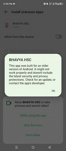 Bhavya HSC App Install Process