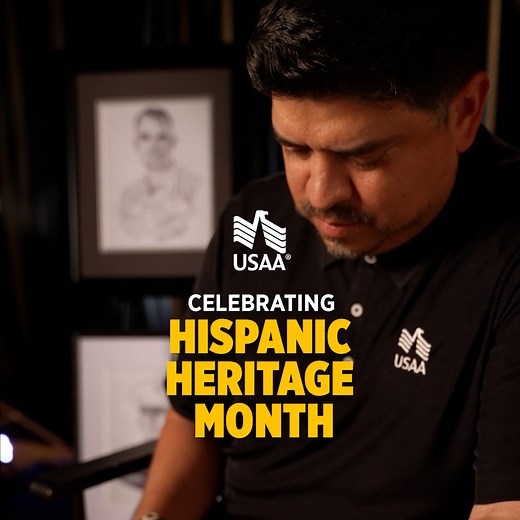 We celebrate the contributions of generations of Hispanic and Latino Americans, like Gabe, who've shaped our culture, military and country. | USAA
