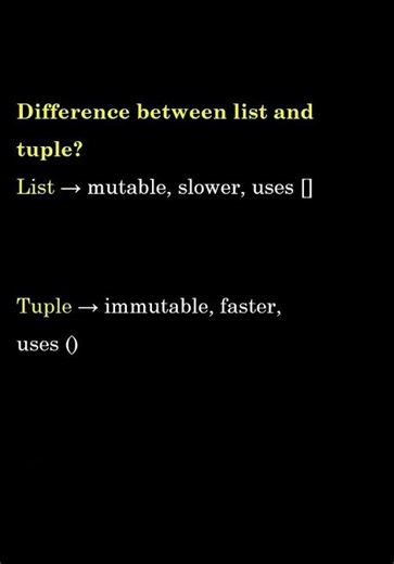 Difference Between List and Tuple in Python #python