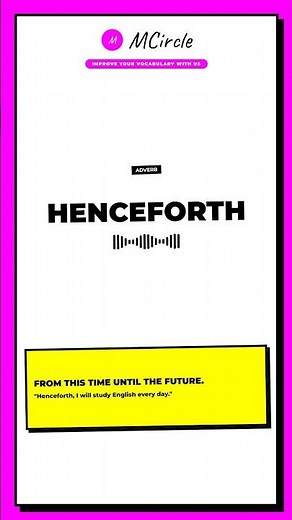 Learn English: What is Henceforth? | Vocabulary Shorts
