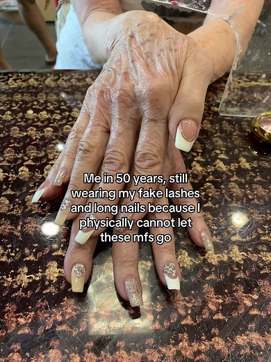 Future Baddie: Granny with Long Nails and Lashes