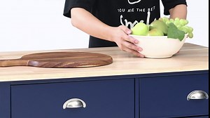 Crosley Furniture Cora Drop Leaf Kitchen Island Microwave Stand, Coffee Bar with Storage Drawers and Shelves, White