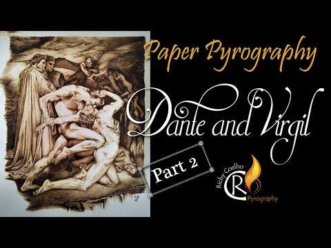 Dante and Virgil - Part 2 - Paper pyrography