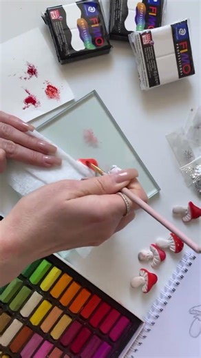 Мастер-класс "Реалистичный мухомор" из FIMO 🍄/ Realistic Amanita FIMO polymer clay tutorial