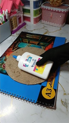How to Make Easy Round Canvas Art at Home | Simple DIY Craft Idea #shorts #foryou