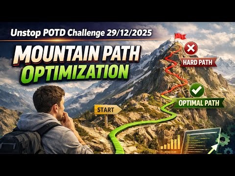 Everyone Gets This Wrong 😱 | Mountain Path Optimization | Unstop POTD 29/12/2025