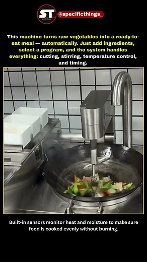 This Machine Cooks Your Food Automatically 😳 . #amazinfacts #robotics #robocook #shorts #viraltech