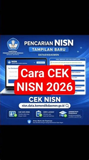 cara cek NISN Terbaru 2026, Nomor Induk Siswa Nasional, #kemendikdasmen #nisn #aceh #indonesia