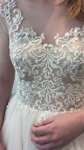 11K views · 59 reactions | You cant say no with this simplicity! Beautiful fine white lace on top of the light coffee background colour, lovely waist line and super soft tulle bottom. Her name is Danielle. Schedule your appointment now at 0432697539 if you want to try Danielle. | Jullia Bridal | Facebook