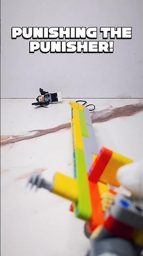 Punishing the Punisher! 😈🔥 | LEGO Technic Rubber Band Gun #lego #legotechnic #mechanical