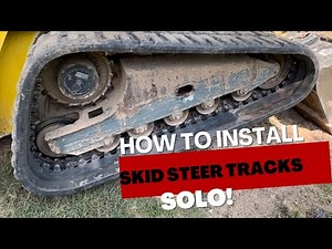 How to install skid steer tracks by yourself- unique trick.