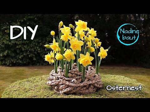 Osterdeko selber machen - Osternest basteln aus Naturmaterialien - Osterdeko Idee - DIY