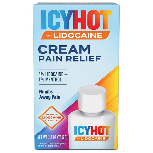 Icy Hot Lidocaine Pain Relief Cream For Minor Pain