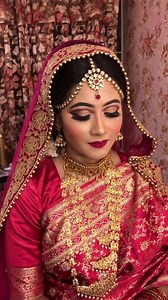 Beautiful bride! MashAllah looking like a barbie doll. #brushesandbristlesbride #makeupbysushmitatahsin | Makeup by Sushmita Tahsin