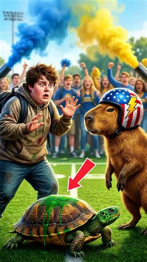 Milo Cheated in the Turtle Race… But the Truth BLEW UP! 🐢💥 #capybara #shortfilm #comedyshorts