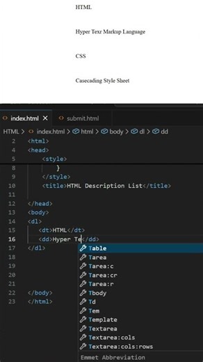 HTML Description List (DL) Explained | DL DT DD Tags | The Creative Developer #tcd