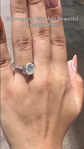 Unwrapping The Most Beautiful Oval-Cut Proposal Ring ! 💍✨
