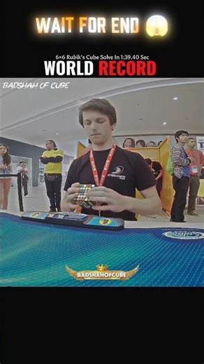 6×6 Rubik's Cube Solve In 1:39.40 Sec. World Record 10 year old #shorts #worldrecord