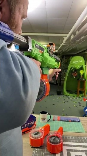 Brell’s Adventure Force Matrix Fire mowing though over 140 darts. That Nerf Titan drum dump is :O