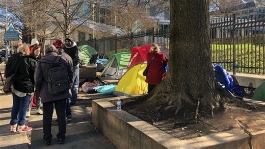 Homeless advocates calling for help as camps in downtown Atlanta to be shut down