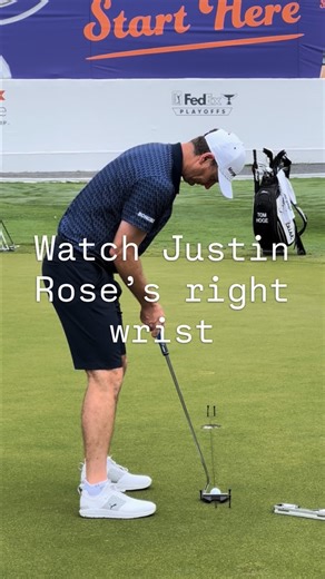 Luke Kerr-Dineen on Instagram: "Justin Rose is an elite putter. But he didn’t used to be. In fact, by tour standards, he was worse than average. The change came after he adopted the claw putting grip. After testing with his putting coach Phil Kenyon, the pair found that with a conventional grip, Rose would subtly hinge his right thumb towards the inside of his right forearm at the start of how downstroke. It was a move that helped him create power in his full swing, but on the green would open t