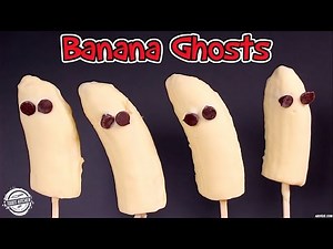 BANANA GHOSTS - Halloween kids treat recipe