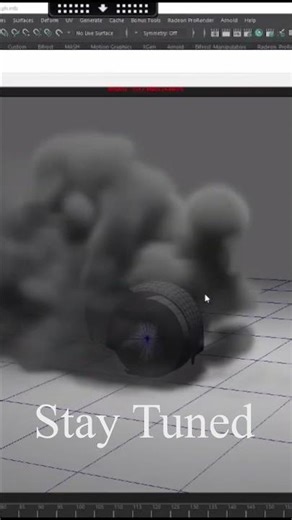 Insane Tyre Burnout with Bifrost Aero 🔥 | Maya VFX Tutorial Prom #shorts