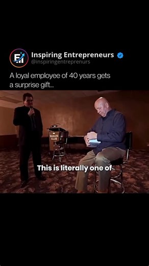 Entrepreneurship | Success | Motivation on Instagram: "At WCCO Belting in North Dakota, a shipping and receiving manager was honored for 40 years of service with more than a plaque. During the company’s holiday event, he was first given a small model of a 1972 Corvette then moments later, a fully restored real one was revealed with the keys. It was a thank-you for decades of work as the company grew into a multi-million-dollar business. Follow @inspiringentreprenurs for more content like this 🤝