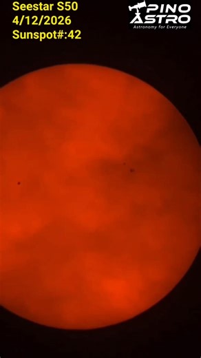 Sun, April 12, 2026- Telescope: Seestar S50 #PinoAstro