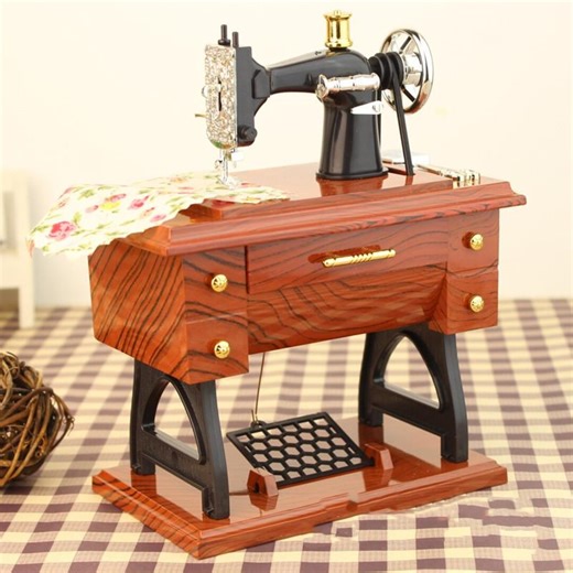 Retro Sewing Machine Music Box - Etsy Canada