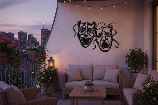 Modern Abstract Mask Wall Art - Metal Art Sculpture - Unique Home Decor Gift - Etsy