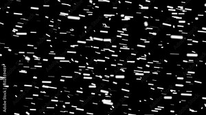 Snowfall overlay on black background. Winter, slowly falling snow effect black screen.