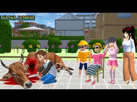 Yuta Potong Sapi Kurban Untuk Selamatan Atom Sunat | Mio Kak Sakura Bantu bagikan Daging Ke Warga