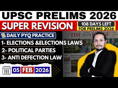 UPSC PRELIMS 2026 DAILY PYQ BASED REVISION
