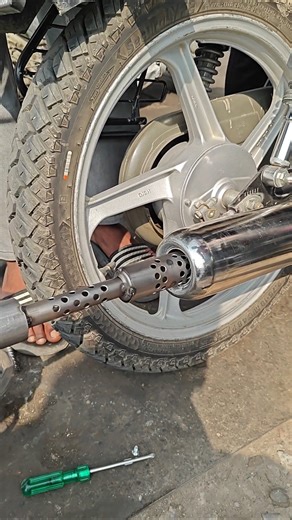 Splendor Plus yamaha RX 100 silencer 😯 original and local silencer 💥 top 2