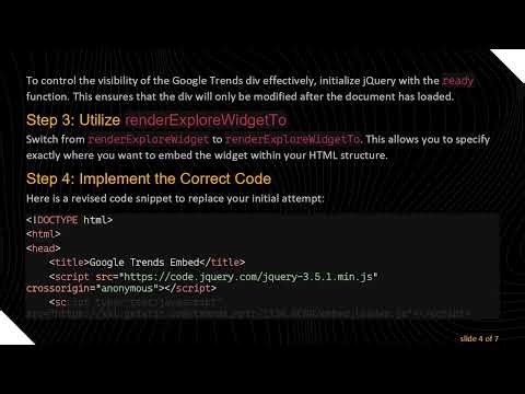 How to Fix PHP Errors When Embedding Google Trends in HTML