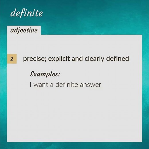 Definite | meaning of Definite