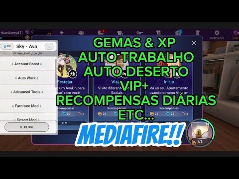 CORRE!! AVAKIN LIFE MOD MENU ATUALIZADO 2026, LINK MEDIAFIRE!! GEMAS & XP GRÁTIS, FUNÇÕES AUTOMÁTICA