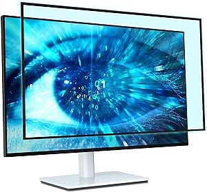 PYS 23.8-24 Inch Computer Screen Blue Light Blocker for 16:9 Widescreen Monitor - Anti-Glare Blue Light Screen Protector - Anti-UV Eye Protection Filter Film - Anti-Scratch Shield