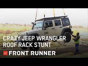 CRAZY JEEP WRANGLER ROOF RACK STUNT