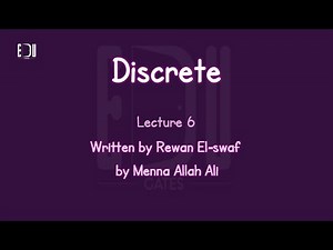 discrete lecture 6