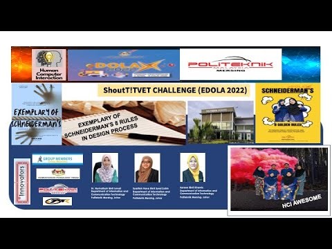 EDOLA22 Human Computer Interaction : Exemplary of Schneiderman’s 8 Rules in Design Process