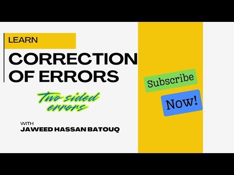 ✨ Correction of Two-Sided Errors in Accounting | Explanation & Numericals ✨