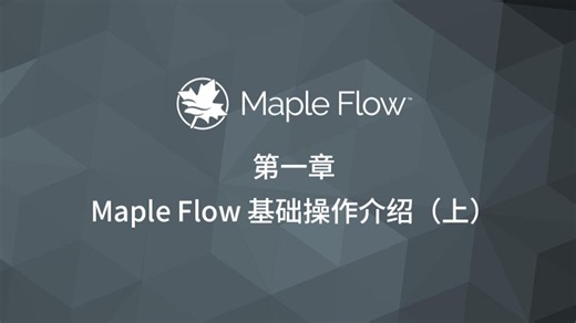 Maple Flow 基础教程｜第一章 Maple Flow 基础操作介绍（上）