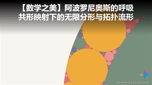 【数学之美】阿波罗尼奥斯的呼吸：共形映射下的无限分形与拓扑流形